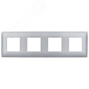 SKANDY Рамка 4-местная SK-F04S серебряный IEK - фото 2
