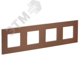 SKANDY Рамка 4-местная SK-F34Br металл шоколад IEK - фото 1