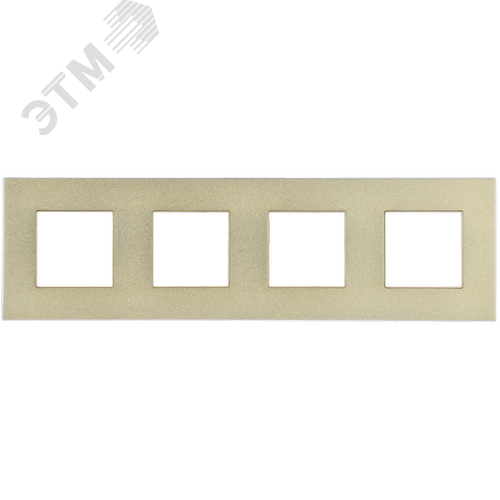 SKANDY Рамка 4-местная SK-F34Sh металл шампань IEK - фото 2