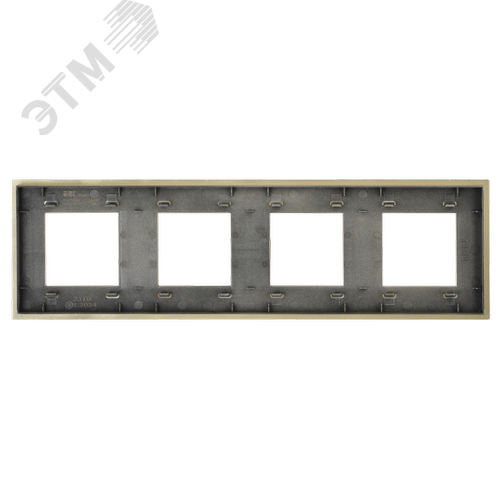 SKANDY Рамка 4-местная SK-F34Sh металл шампань IEK - фото 5