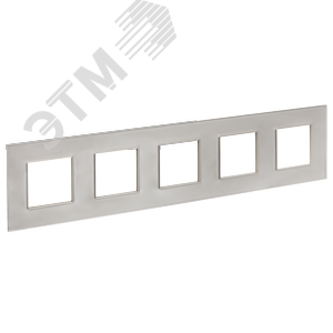 SKANDY Рамка 5-местная SK-F25Sh стекло шампань IEK - фото 1