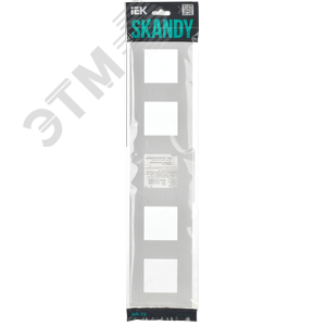 SKANDY Рамка 5-местная SK-F05W арктический белый IEK - фото 7