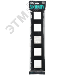 SKANDY Рамка 5-местная SK-F05Bl черный IEK - фото 2