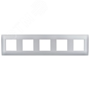 SKANDY Рамка 5-местная SK-F05S серебряный IEK - фото 2