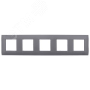 SKANDY Рамка 5-местная SK-F05G графит IEK - фото 2