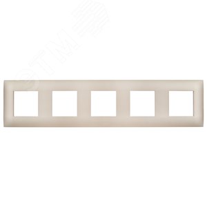 SKANDY Рамка 5-местная SK-F05Sa песочный IEK - фото 2