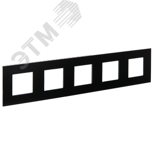 SKANDY Рамка 5-местная SK-F35Bl металл черный IEK - фото 1