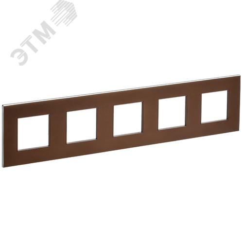 SKANDY Рамка 5-местная SK-F35Br металл шоколад IEK - фото 1