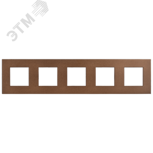 SKANDY Рамка 5-местная SK-F35Br металл шоколад IEK - фото 2