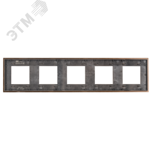 SKANDY Рамка 5-местная SK-F35Br металл шоколад IEK - фото 5