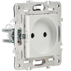 SKANDY Розетка без заземления без защитных шторок 10А SK-R02W арктический белый IEK - фото 3