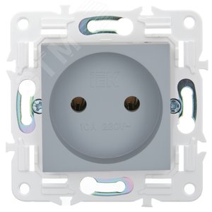 SKANDY Розетка без заземления без защитных шторок 10А SK-R02Gr серый IEK - фото 2