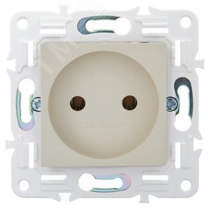 SKANDY Розетка без заземления без защитных шторок 10А SK-R02B бежевый IEK - фото 2