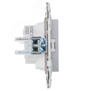 SKANDY Розетка без заземления без защитных шторок 10А SK-R02S серебряный IEK - фото 4