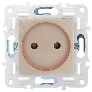 SKANDY Розетка без заземления без защитных шторок 10А SK-R02Sa песочный IEK - фото 2