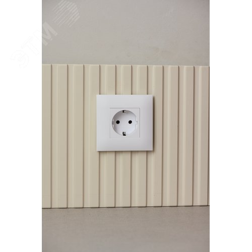 SKANDY Розетка с заземлением без защитных шторок 16А SK-R05W арктический белый IEK - фото 2