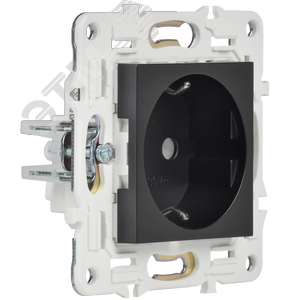 SKANDY Розетка с заземлением без защитных шторок 16А SK-R05Bl черный IEK - фото 3