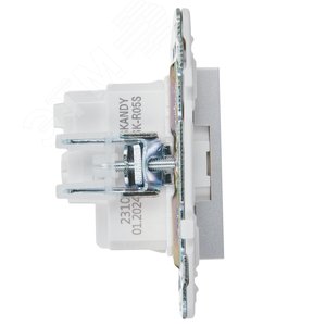 SKANDY Розетка с заземлением без защитных шторок 16А SK-R05S серебряный IEK - фото 4