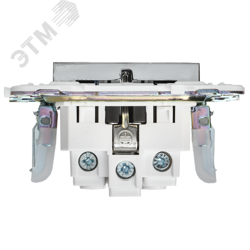 SKANDY Розетка с заземлением без защитных шторок 16А SK-R05N никель IEK - фото 4
