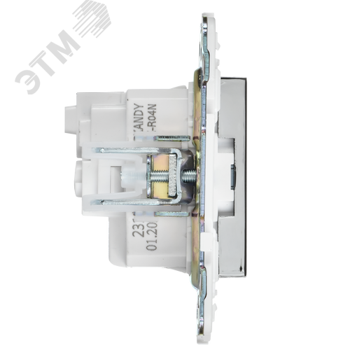 SKANDY Розетка с заземлением без защитных шторок 16А SK-R05N никель IEK - фото 5