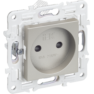 Изображение товара SKANDY Розетка без заземления с защитными шторками 10А SK-R01Sh шампань IEK (шт)