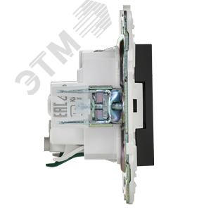 SKANDY Розетка с заземлением с защитными шторками 16А безвинтовое крепление SK-R06Bl черный IEK - фото 4