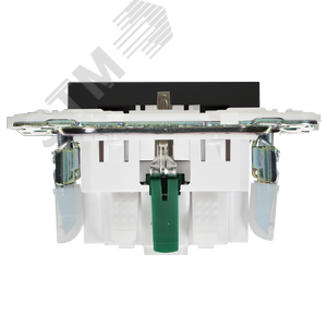 SKANDY Розетка с заземлением с защитными шторками 16А безвинтовое крепление SK-R06Bl черный IEK - фото 5