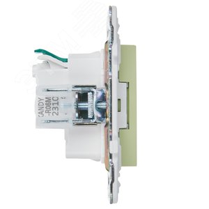 SKANDY Розетка с заземлением с защитными шторками 16А безвинтовое крепление SK-R06G мятный IEK - фото 4