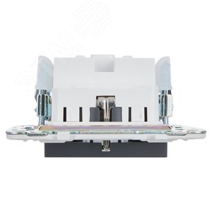 SKANDY Розетка с заземлением с защитными шторками 16А безвинтовое крепление SK-R06T титан IEK - фото 5