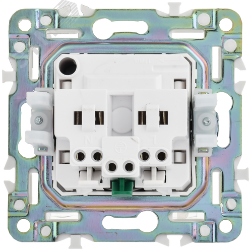 SKANDY Розетка с заземлением с защитными шторками 16А безвинтовое крепление SK-R06N никель IEK - фото 6