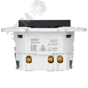 SKANDY Розетка с заземлением с защитными шторками 16А с USB C 18Вт SK-R17G графит IEK - фото 4