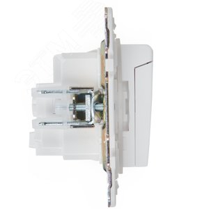 SKANDY Розетка 1-местная с заземлением с защитными шторками и крышкой 16А IP44 SK-R11W арктический белый IEK - фото 4