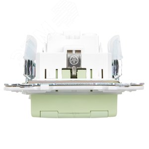 SKANDY Розетка 1-местная с заземлением с защитными шторками и крышкой 16А IP44 SK-R11G мятный IEK - фото 5