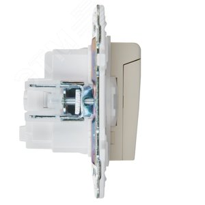 SKANDY Розетка 1-местная с заземлением с защитными шторками и крышкой 16А IP44 SK-R11B бежевый IEK - фото 4