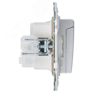 SKANDY Розетка 1-местная с заземлением с защитными шторками и крышкой 16А IP44 SK-R11S серебряный IEK - фото 4