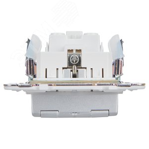 SKANDY Розетка 1-местная с заземлением с защитными шторками и крышкой 16А IP44 SK-R11S серебряный IEK - фото 5