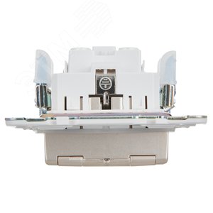 SKANDY Розетка 1-местная с заземлением с защитными шторками и крышкой 16А IP44 SK-R11Sh шампань IEK - фото 5