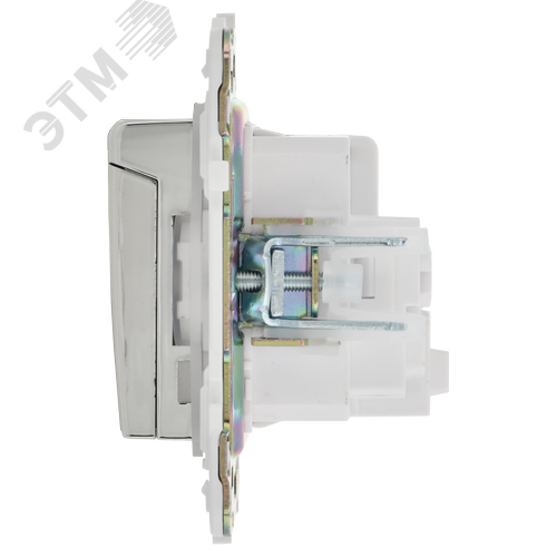 SKANDY Розетка 1-местная с заземлением с защитными шторками и крышкой 16А IP44 SK-R11N никель IEK - фото 4