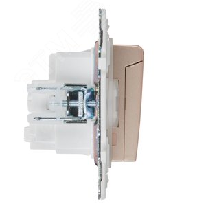 SKANDY Розетка 1-местная с заземлением с защитными шторками и крышкой 16А IP44 SK-R11Sa песочный IEK - фото 4