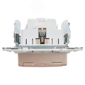 SKANDY Розетка 1-местная с заземлением с защитными шторками и крышкой 16А IP44 SK-R11Sa песочный IEK - фото 5