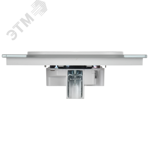 SKANDY Розетка 2-местная без заземления без защитных шторок для плоской вилки 10А SK-R03W стекло арктический белый - фото 3