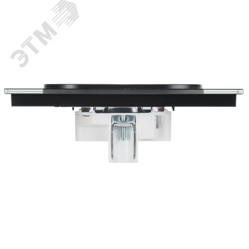 SKANDY Розетка 2-местная без заземления без защитных шторок для плоской вилки 10А SK-R03Bl стекло черный - фото 3