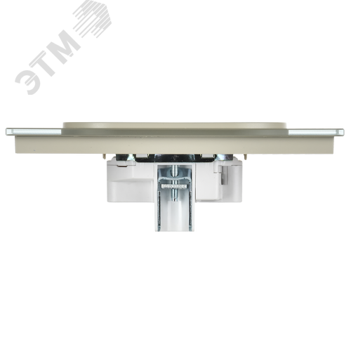 SKANDY Розетка 2-местная без заземления без защитных шторок для плоской вилки 10А SK-R03B стекло бежевый - фото 3