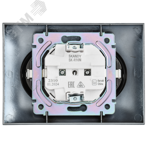 SKANDY Розетка 2-местная без заземления без защитных шторок 10А в сборе SK-R10N никель IEK - фото 6