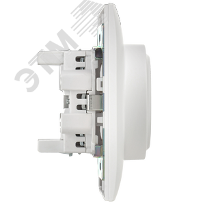 SKANDY Розетка 2-местная с заземлением без защитных шторок 16А в сборе SK-R08W арктический белый IEK - фото 4