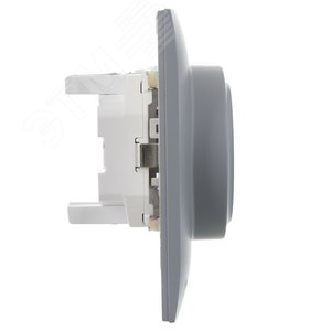 SKANDY Розетка 2-местная с заземлением без защитных шторок 16А в сборе SK-R08Gr серый IEK - фото 4