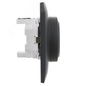 SKANDY Розетка 2-местная с заземлением без защитных шторок 16А в сборе SK-R08G графит IEK - фото 4