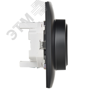SKANDY Розетка 2-местная с заземлением с защитными шторками 16А в сборе SK-R07Bl черный IEK - фото 4