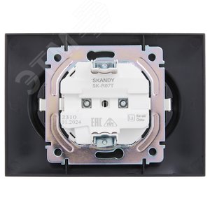 SKANDY Розетка 2-местная с заземлением с защитными шторками 16А в сборе SK-R07T титан IEK - фото 3