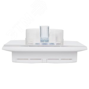 SKANDY Розетка 2-местная и крышкой 16А в сборе IP44 SK-R12W арктический белый IEK - фото 5